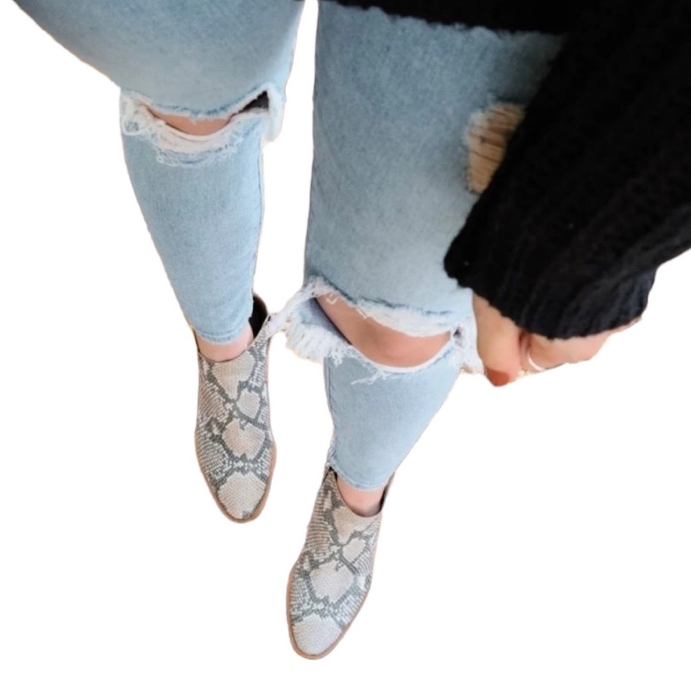 Vince Camuto Snakeskin Leather Booties